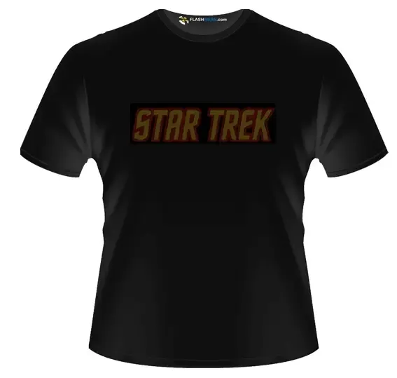 Star Trek Orange Light up T-shirt Flash wear