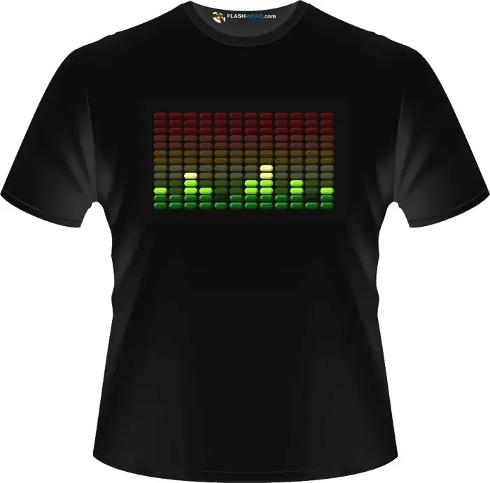 TQ Raver 3 Red, 2 Orange, 2 Yellow Light up T-shirt Flash wear 3XL