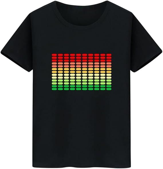TQ 3 Red/2 Pink/2 Yellow Light up T-shirt Flash wear 3XL
