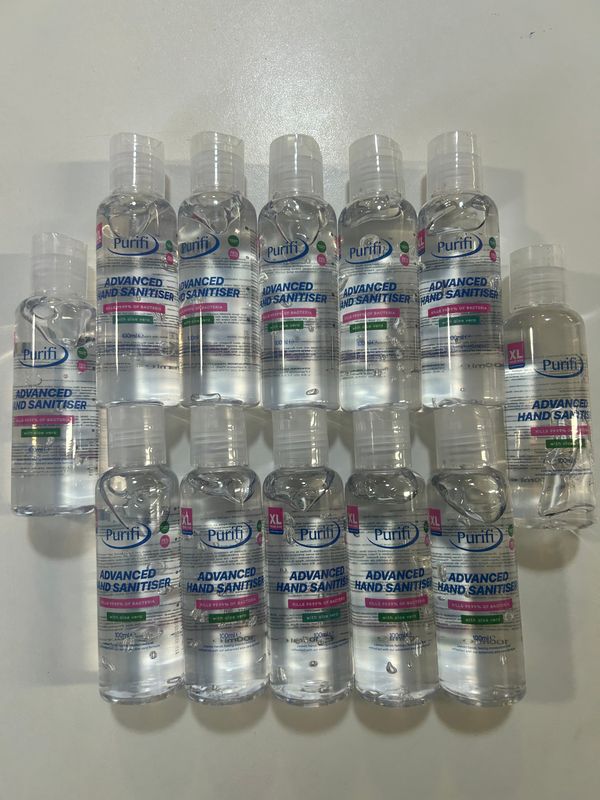 Purifi Advanced Hand Sanitiser Gel – 12 X 100ml Bulk Pack with Aloe vera extract Bargain £5.99!!!
