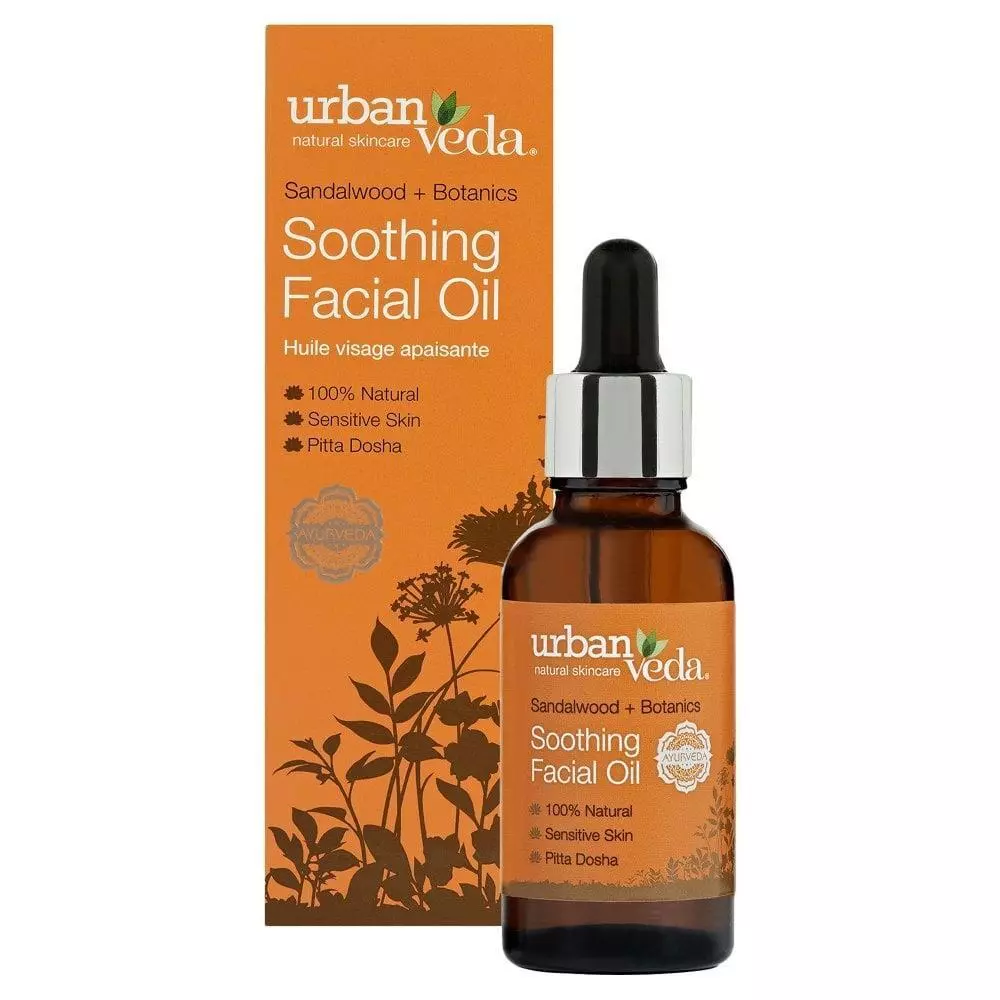Urban Veda Soothing Facial Oil Aayurveda Natural Skin Care Vegetarian 30ml