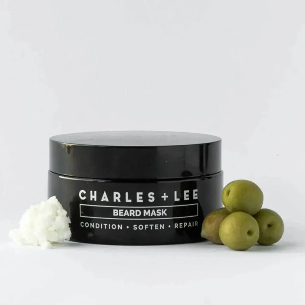 Charles + Lee Beard Mask 215ml Australian Oils Vegan Cruelty Free x2 Tubs