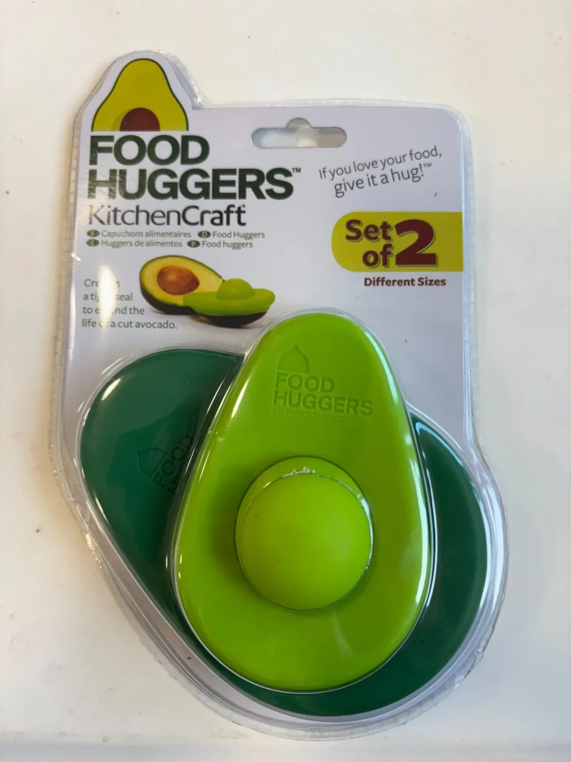 Set of 2 Avocado Food Huggers Silicone Food Savers Keep Your Avocado Fresh