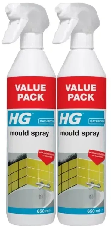HG Mould Spray Cleaner Effectively Removes All Black and Brown Stains 650ml X2