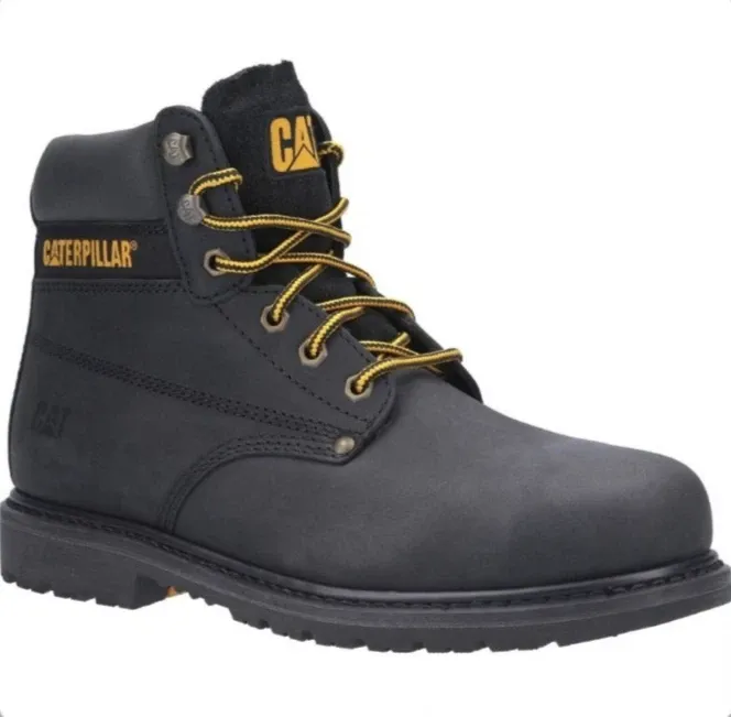 Caterpillar Cat Footwear Size UK 10 Black Workwear Boots