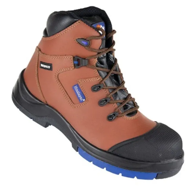 Himalayan 5161 Brown HyGrip Waterproof Safety Boots - UK Size 5