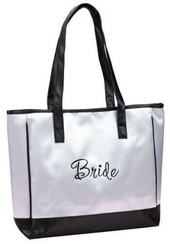Black and White Bride Tote Bag Wedding bridal shower gift