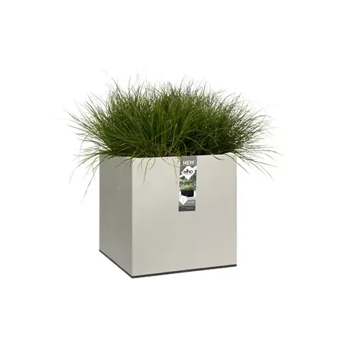 Elho Vivo 40 Square planter + Wheels warm grey