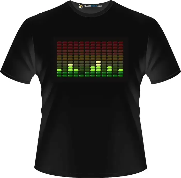 TQ Raver 3 Red, 2 Orange, 2 Yellow Light up T-shirt Flash wear 3XL