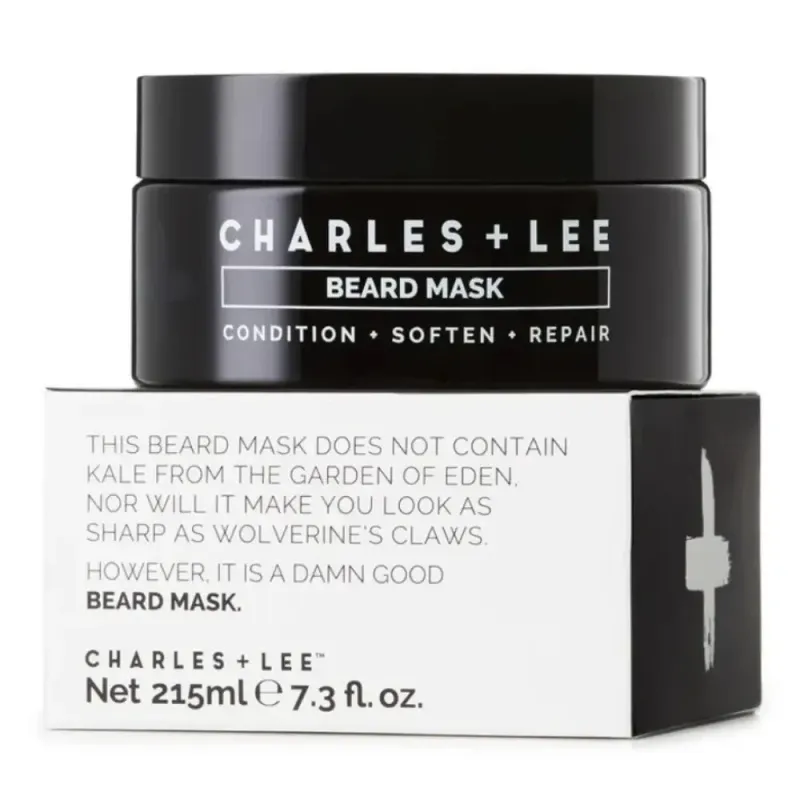 Charles + Lee Beard Mask 215ml Australian Oils Vegan Cruelty Free x2 Tubs