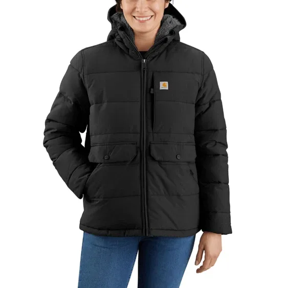 Carhartt Jacket Womens S(4-6) Black Montana Relaxed Fit Insulated Lined 0J5457-W