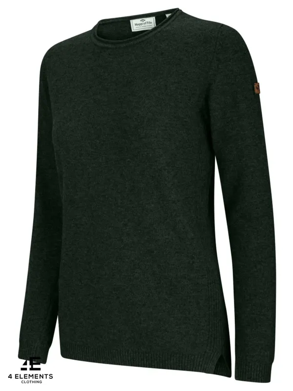 Hoggs of Fife - Laurie Ladies Longline Pullover Small 10-12 PINE