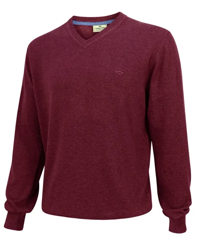 Hoggs of fife Stirling burgundy LS pullover STIR/BU/2 Size Medium - *EL216