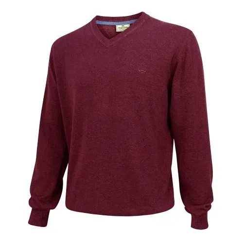 Hoggs of fife Stirling burgundy LS pullover STIR/BU/2 Size Medium - *EL216