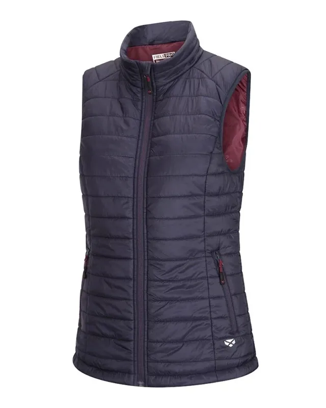 Hoggs Of Fife Ladies Kingston Rip-Stop Gilet Navy/Merlot Waistcoat XXL