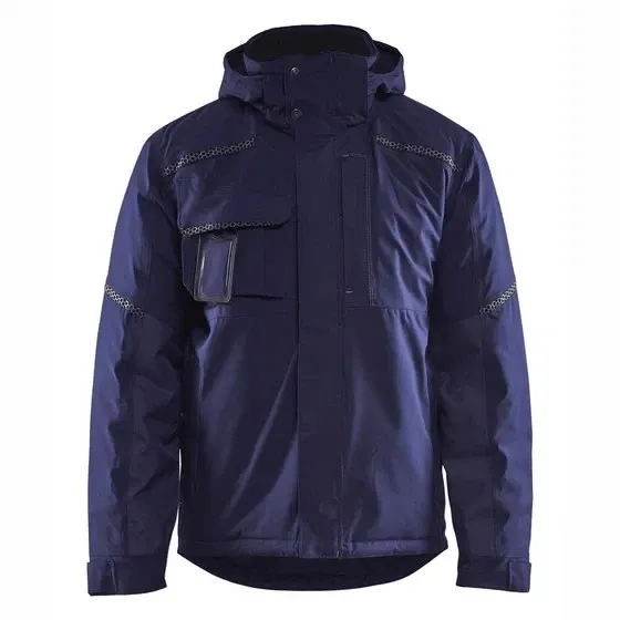 Blaklader 4881 Waterproof and Windproof Winter Jacket LARGE  Hooded Navy Blue *EL215
