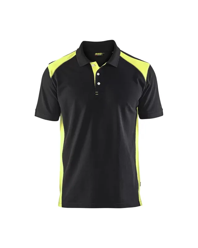 aklader Polo Shirt 3324 Black/Navy/Yellow  *EL229