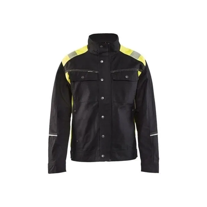 Blaklader 4095 Craftsman Jacket Black / Hi Vis Yellow Size - XXL 50"Chest *EL231