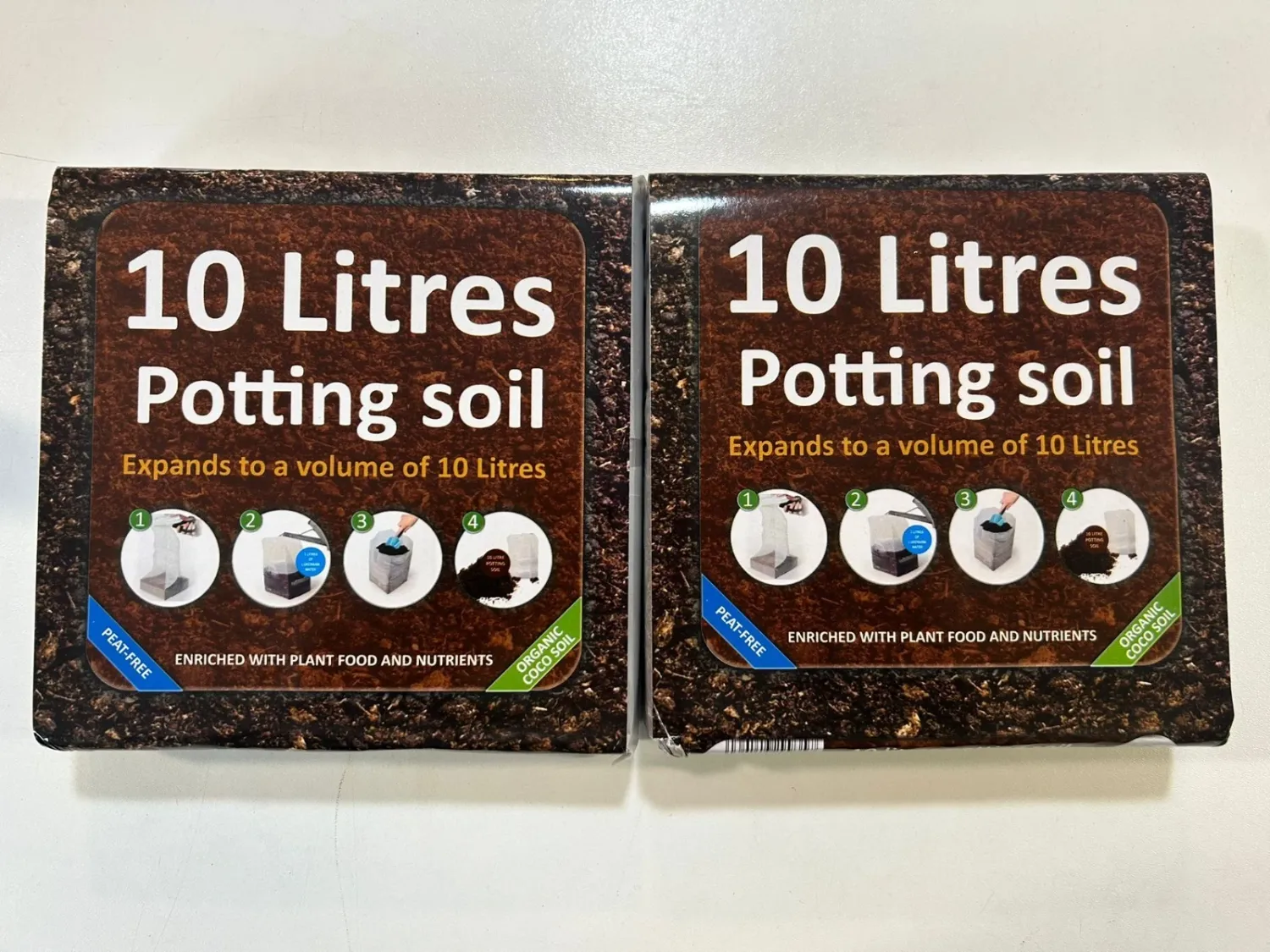 10 Ltr Organic Potting Compost - Expanding & Peat-Free Greenbrokers x2 Packs
