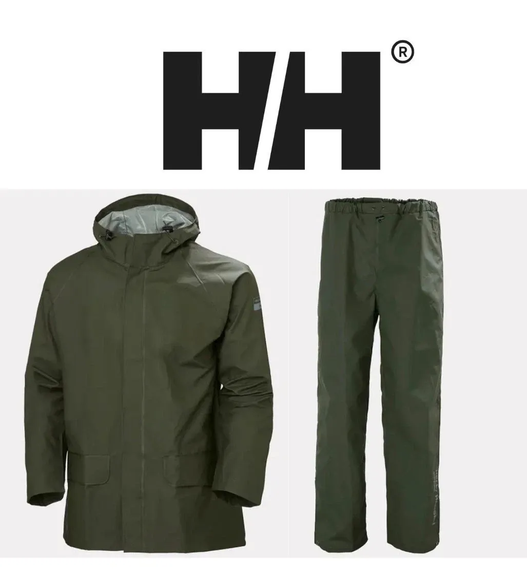 Helly Hansen Mandel Pant / Mandel Jacket Green Waterproofs *EL233
