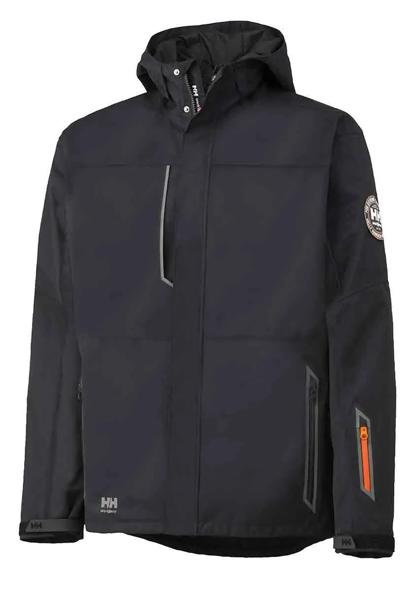 Helly Hansen Rainproof Jacket Black/ Orange (#71042) — 990 Black*EL232