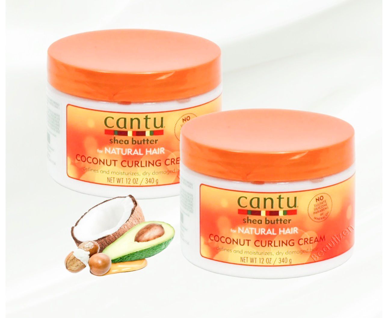 Cantu Shea Butter Hair Styling Curling Expert Crème x2