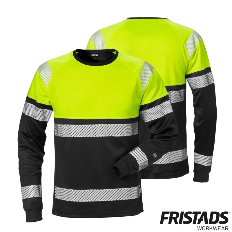 Fristads 129513 High Vis Long Sleeve T-Shirt Class 1 Small 38"Chest *F3