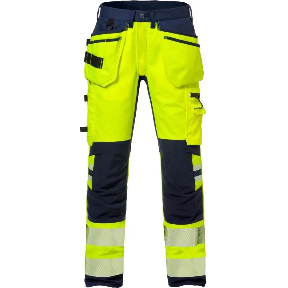 Fristads Hi Vis Craftsman Stretch Trousers Class 2 2707 PLU - 127734 *F1 Fristads Hi Vis Craftsman Stretch Trousers Class 2 2707 PLU - 127734 *F1