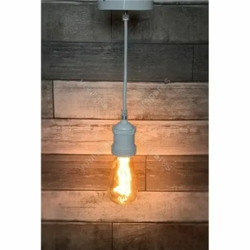 Lyyt Vintage pendant cord set E27 White