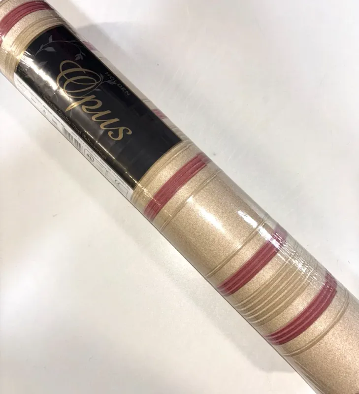 Grazia Stripe Cranberry Gold - 35094