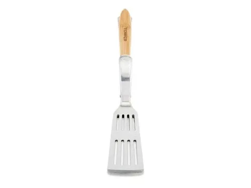 Ultimate 2-1 BBQ Spatula wooden handle, Easy grip