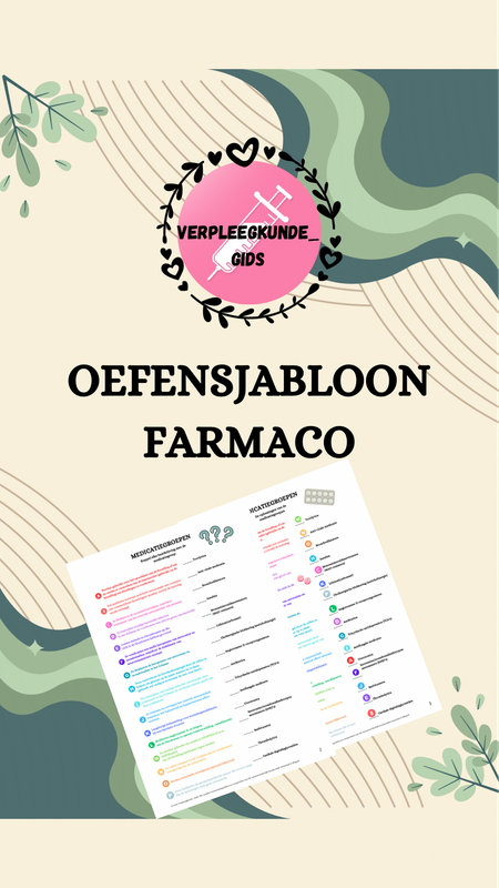 Farmacologie werksjabloon 2 Bladzijde