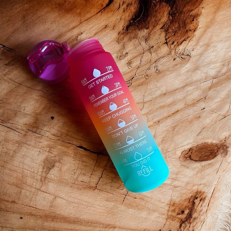Drink fles rood - blauw