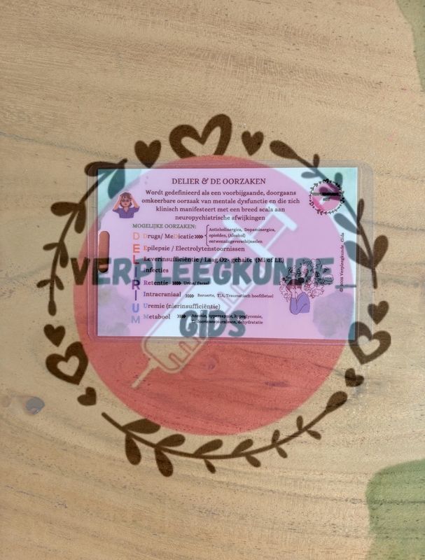 Delier &amp; oorzaken/ DOS