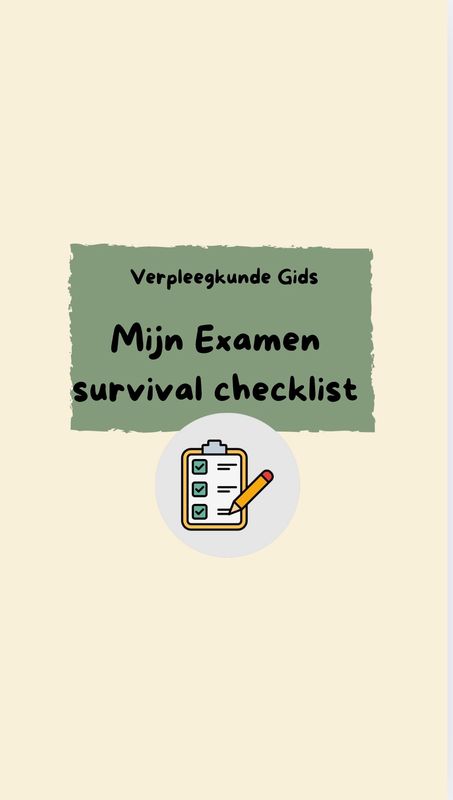 Mijn Examen Survival Checklist