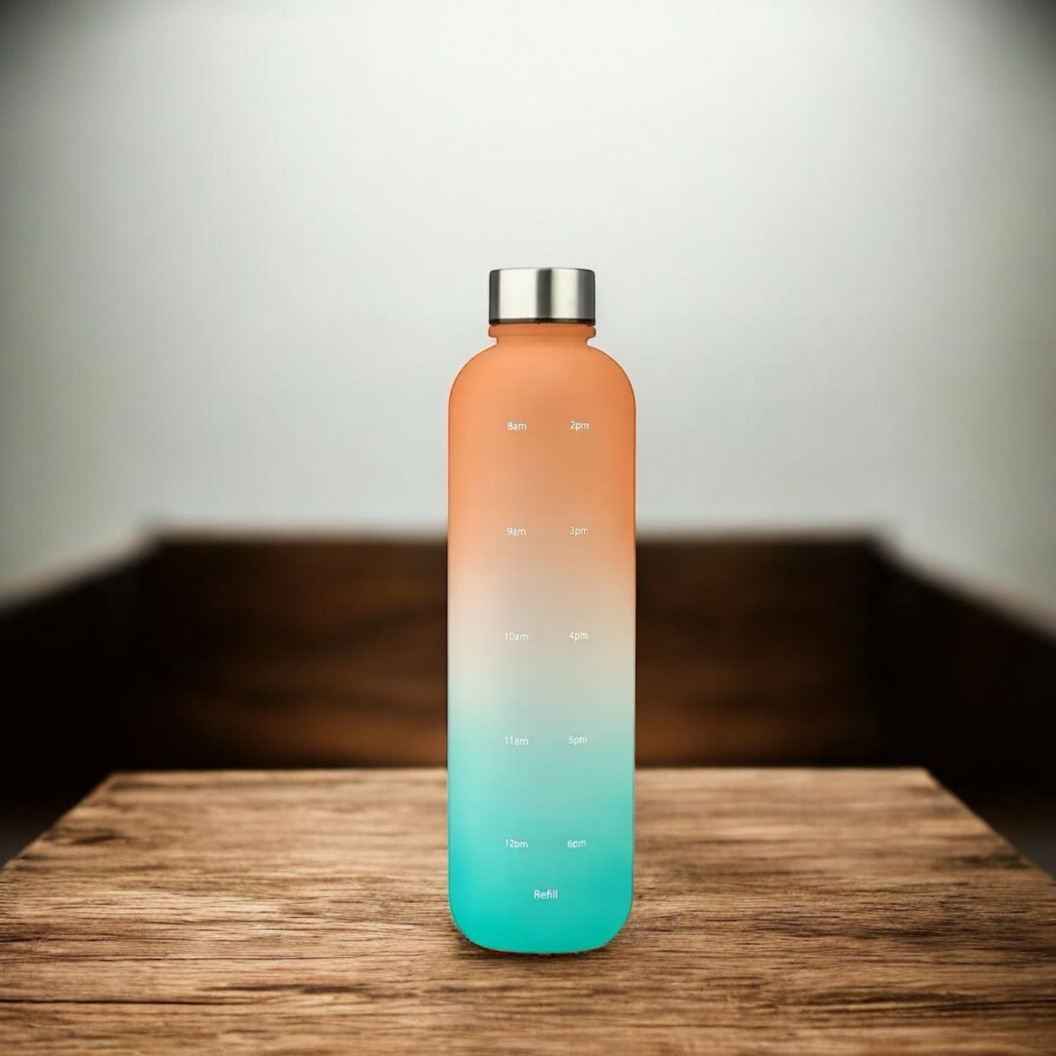 Drinkfles oranje groen