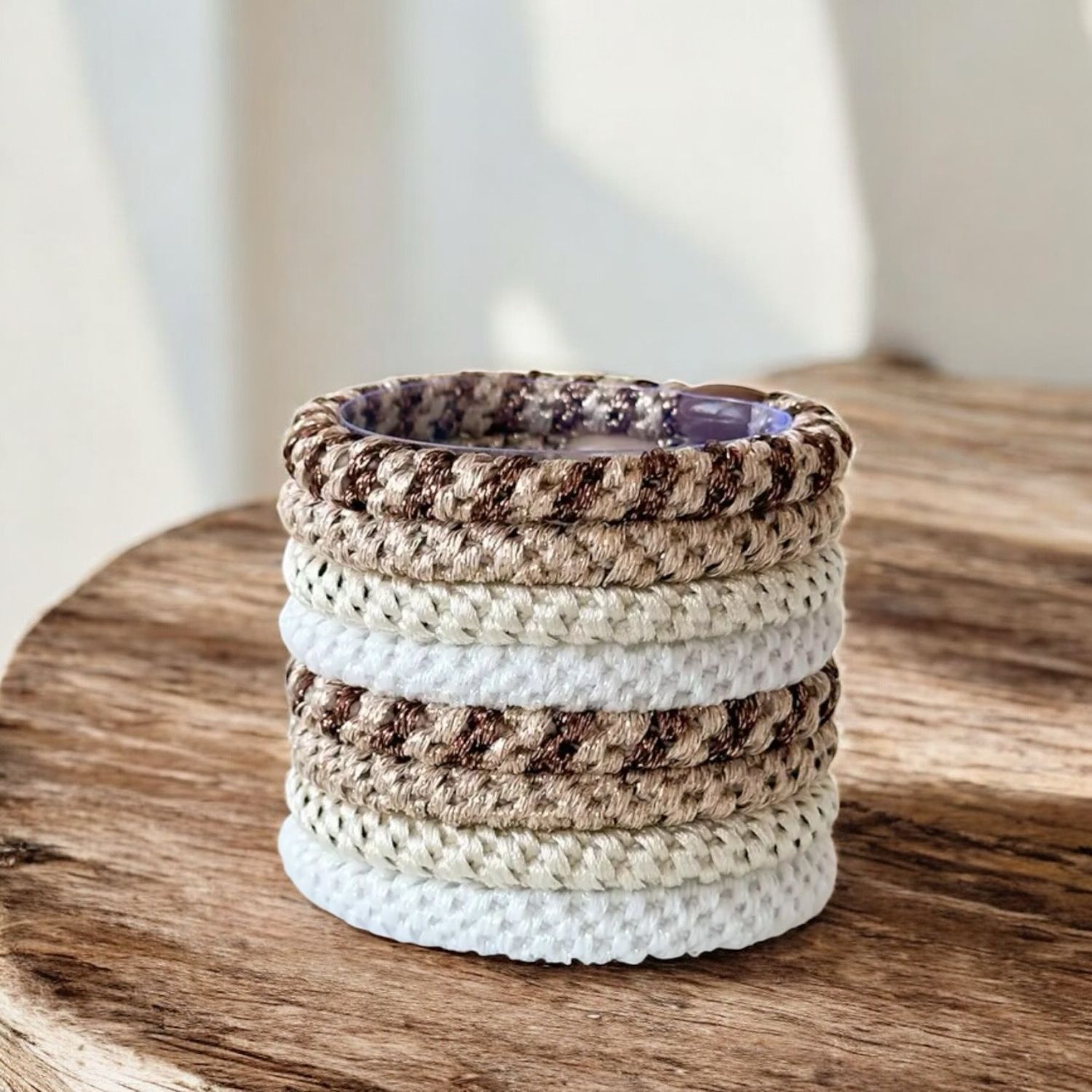 Bruin witte haarrekkers