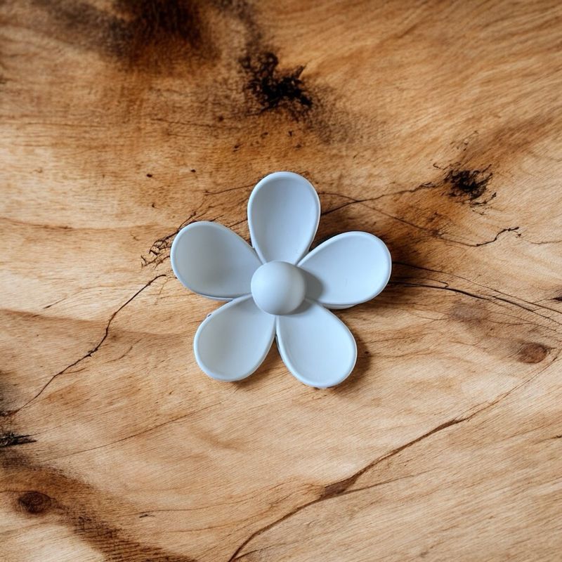 Haarclip bloem wit