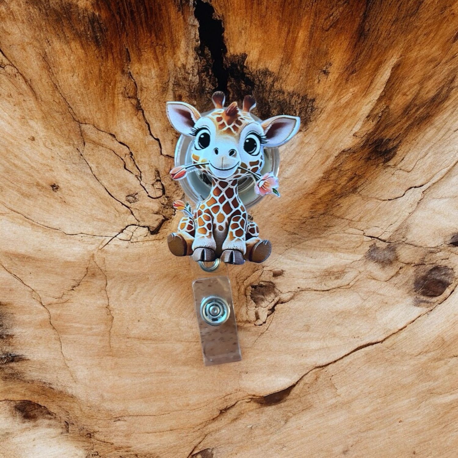 Badge houder giraf