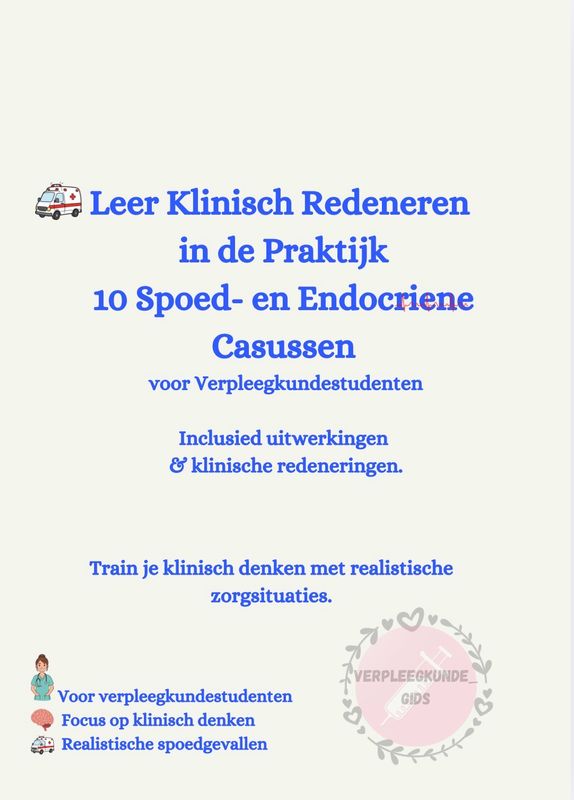 Verpleegkunde Casussen - Oefenbundel voor Stage &amp; Examens PDF