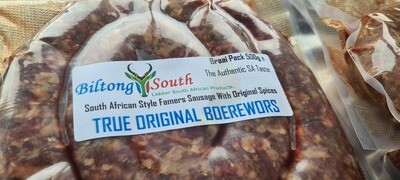 True Original Jumbo Boerewors Braai Pack 500g (COLLECTION ONLY)