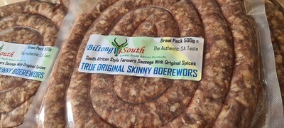 True Original Skinny Boerewors Braai Pack 500g (COLLECTION ONLY)