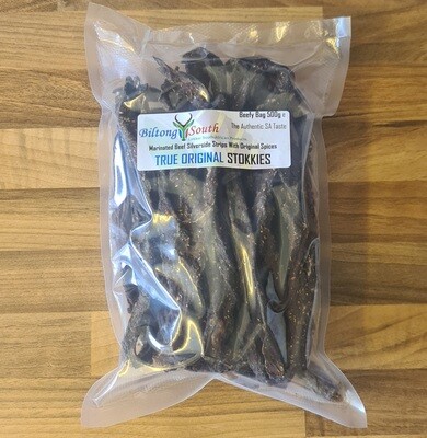True Original Biltong Stokkies Beefy Bag 500g e