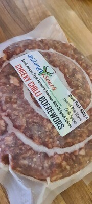 Cheeky Chilli Jumbo Boerewors Braai Pack 500g (COLLECTION ONLY)