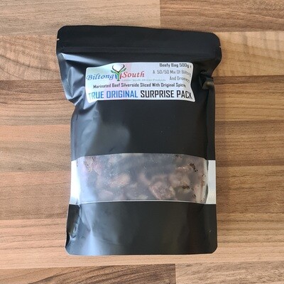 True Original Biltong &amp; Droewors Surprise Pack  Beefy Bag 500g e