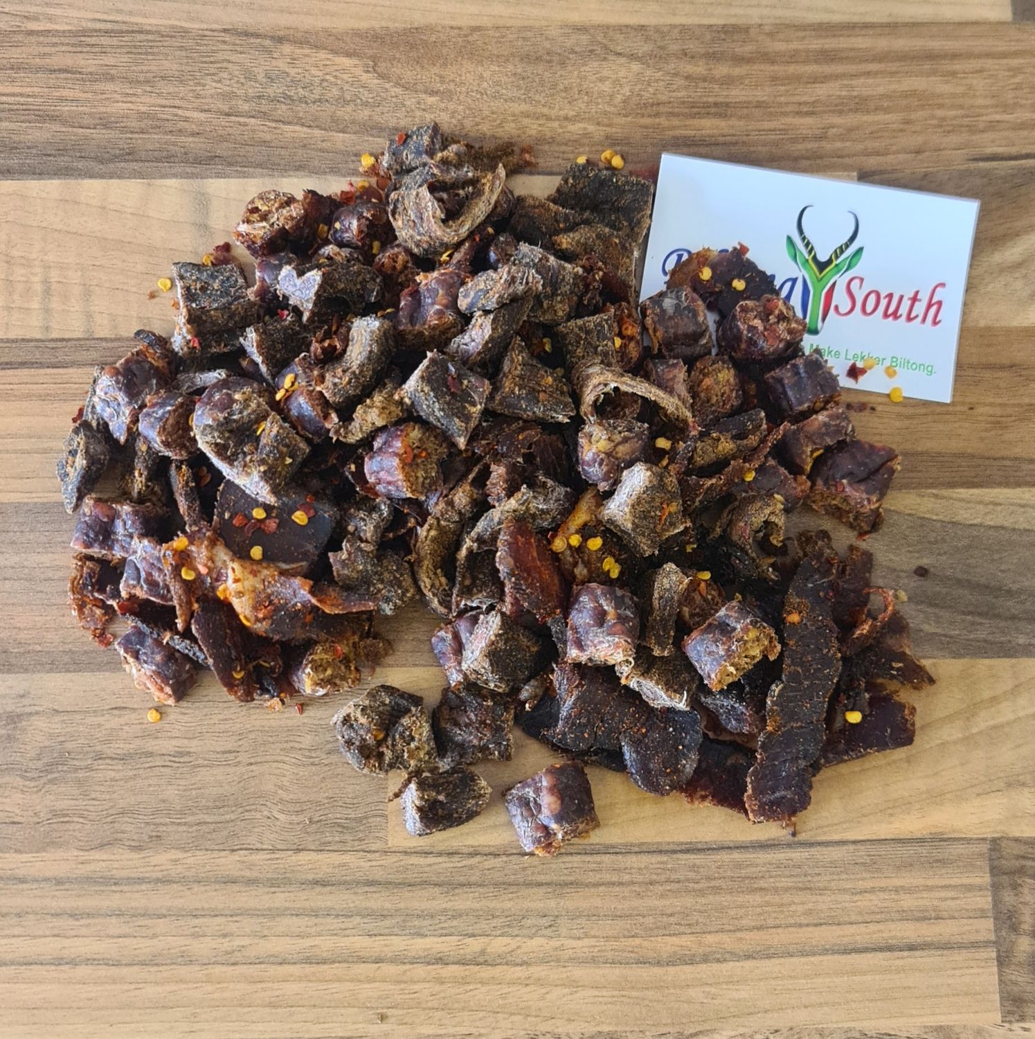 Cheeky Chilli Biltong, Droewors, Stokkies Trilogy Beefy Bag 450g e