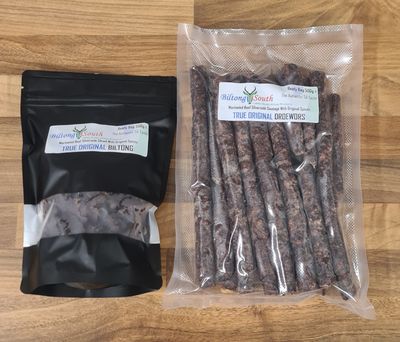 True Original Beefy Bundle Biltong &amp; Droewors 1kg e