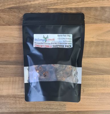 Cheeky Chilli Biltong &amp; Droewors Surprise Pack Quarter Pack 250g e