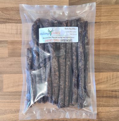 Cheeky Chilli Droewors Beefy Bag 500g e