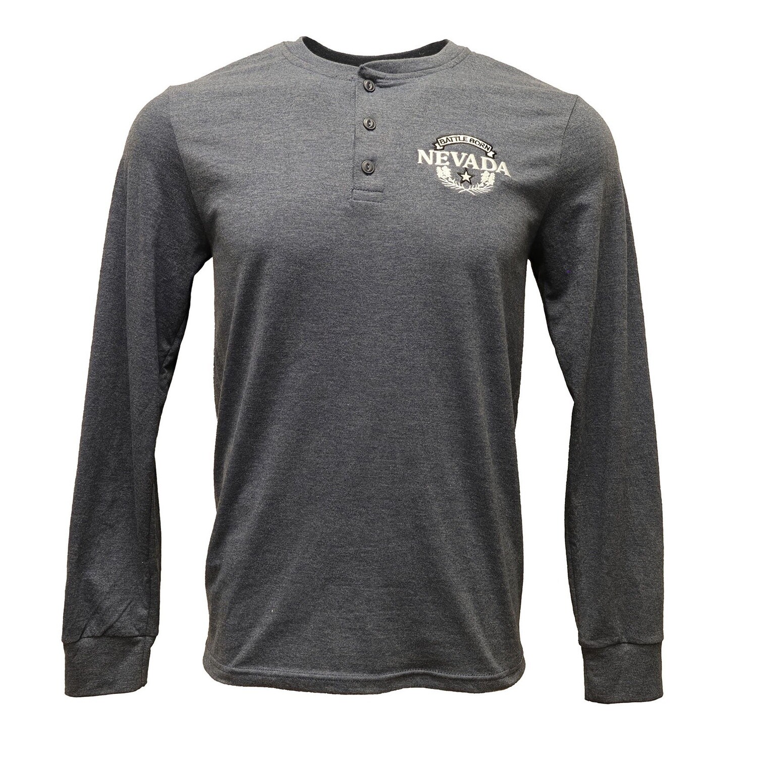Long Sleeve Battle Born Henley, Size: Small